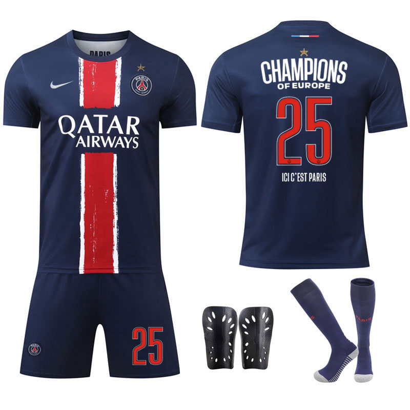 PSG UEFA Champions 2025 Kortermet Draktsett - Tilgjengelig for Barn og Voksne