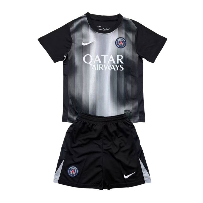 Paris Saint-Germain keeperdrakt 2025/26 svart drakt for barn og voksne