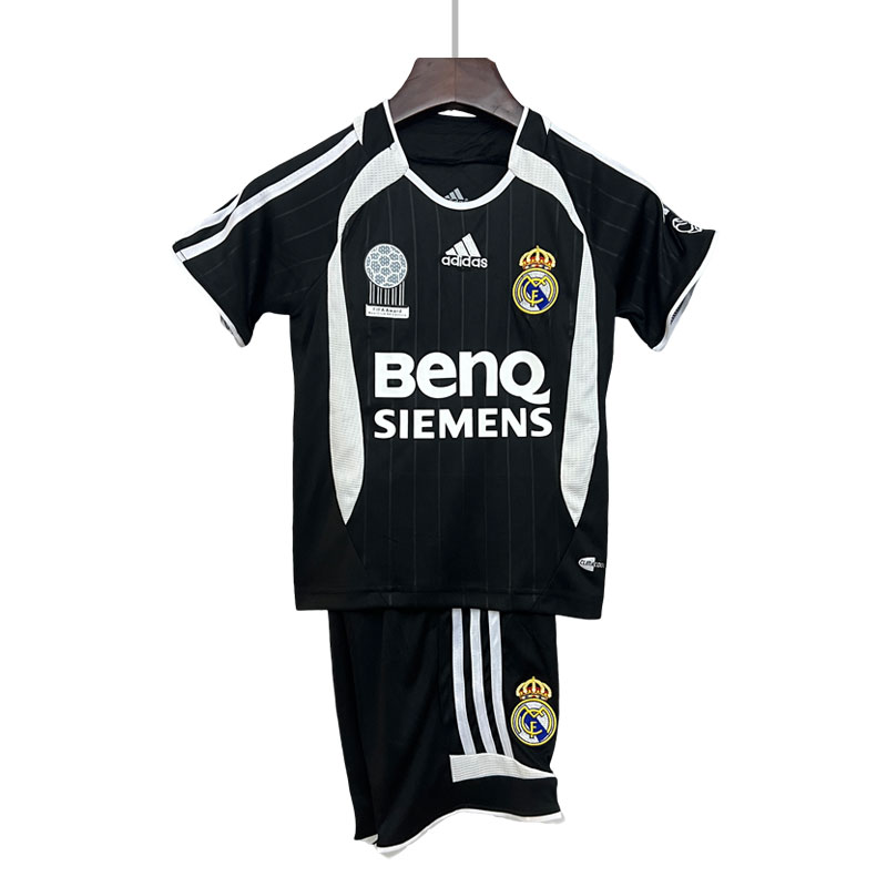 Real Madrid Barn Bortedrakt 2006/07 Retro Fotballdraktsett med Shorts