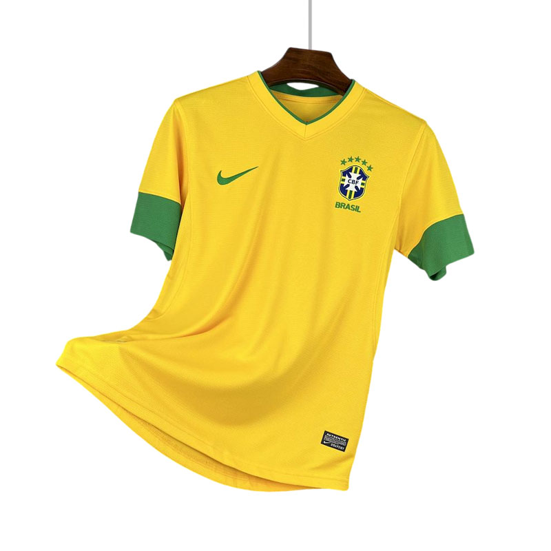 Retro Brasil fotballdrakt 2012 gul hjemmedrakt for menn