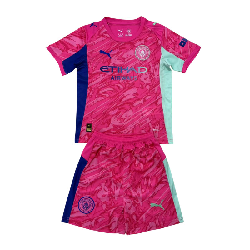 Rosa fotballdrakt 2025/26 Manchester City keeperdrakt til barn og voksne