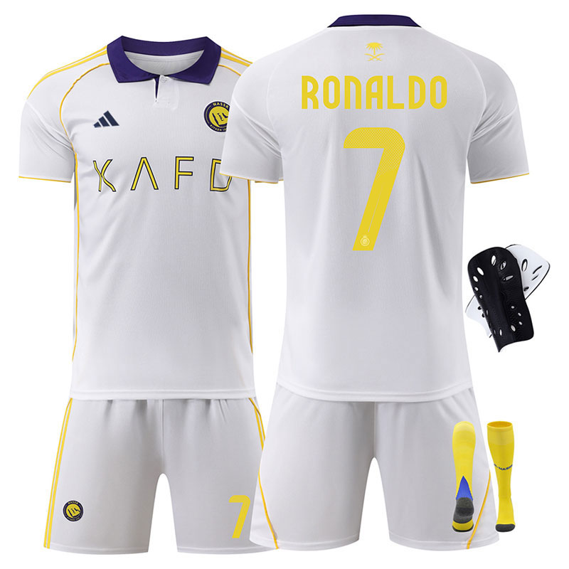 Al-Nassr 2025/26 barn tredjedrakt med Ronaldo 7 trykk