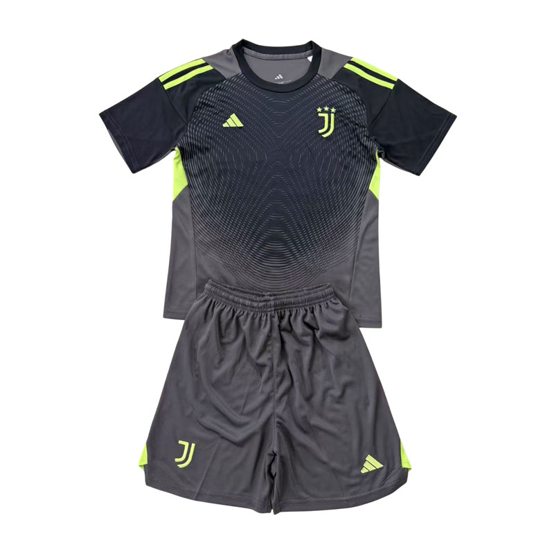 Juventus Keeperdrakt 2025/26 Grå og Svart Fotballdrakt for Barn og Voksne