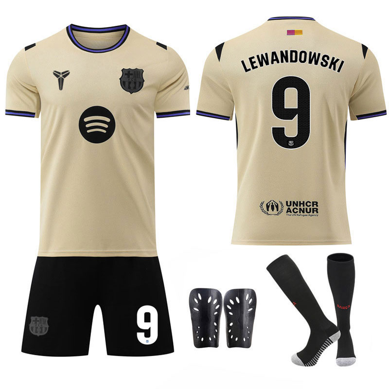 Lewandowski 9 Barcelona bortedrakt 2025/26 - barnesett med drakt og shorts