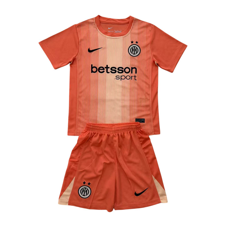 Oransje Inter Milan keeperdrakt 25/26 fotballdrakt for barn og voksne