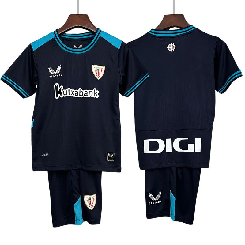 Athletic Club barne fotballdrakt 2025/26 bortdrakt - draktsett med shorts
