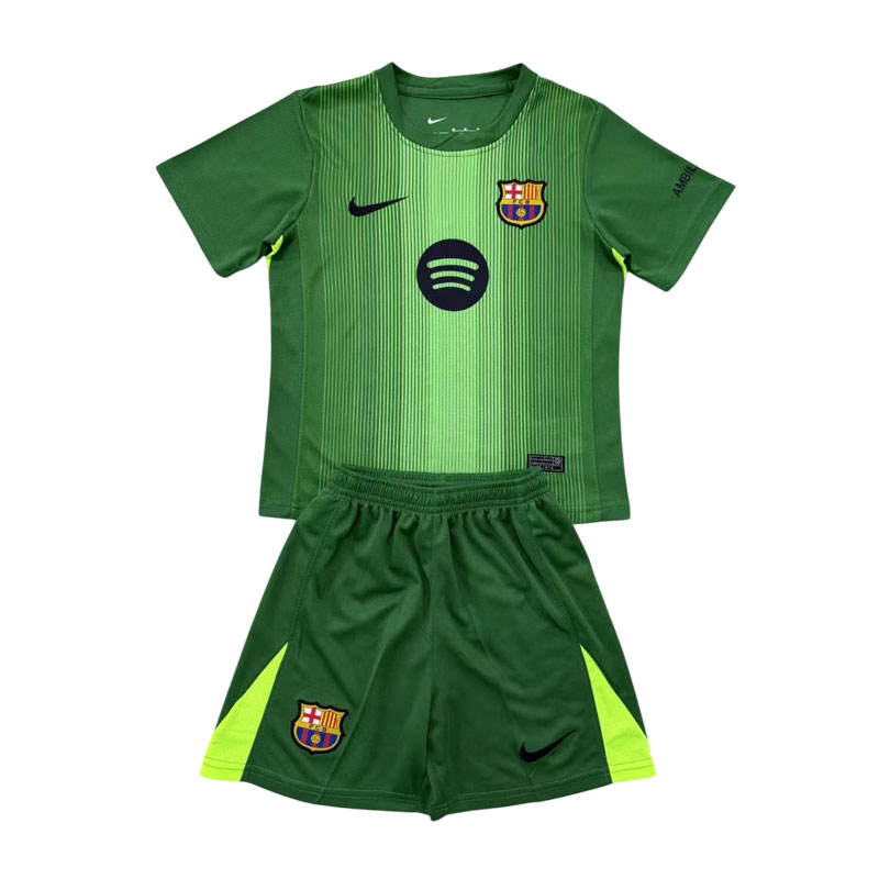 Barcelona 2025/26 grønn keeperdrakt – for barn og voksen