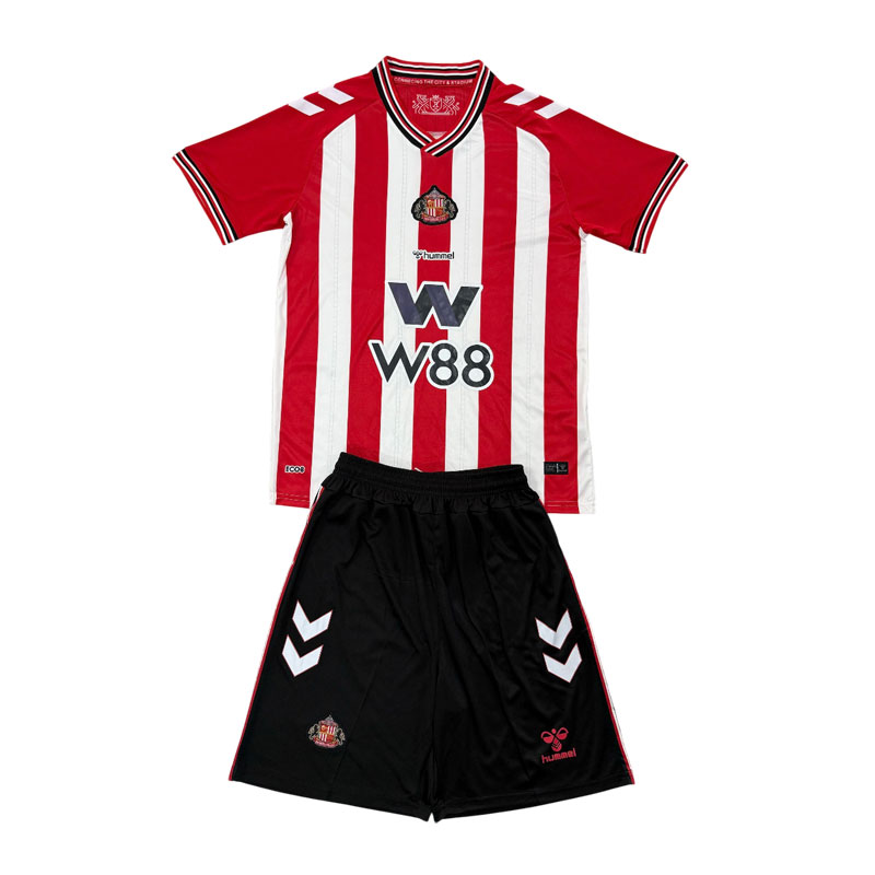 Barn og voksne Sunderland hjemmedrakt 2025/26 fotballdrakt med shorts