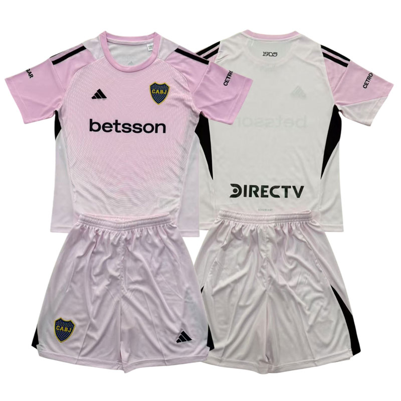 Boca Juniors keeperdrakt 2025/26 - rosa målvakt fotballdrakt for barn og voksen
