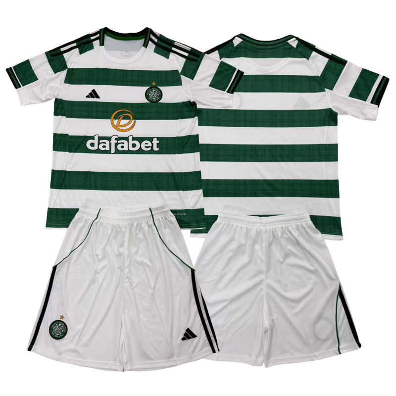 Celtic FC hjemmedrakt 2025/26 for barn - drakt og shorts