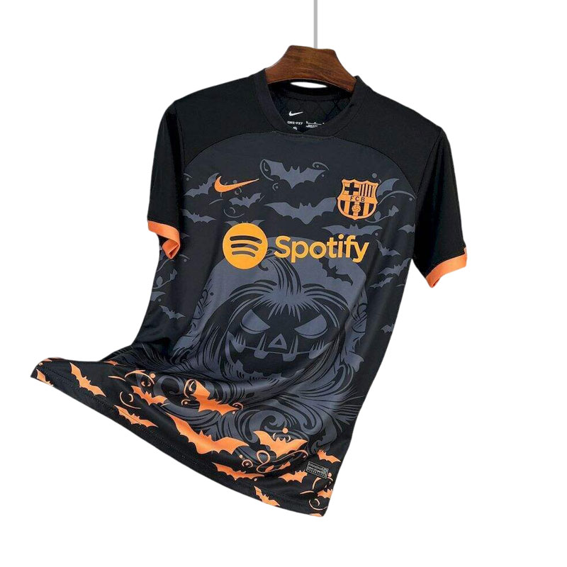 FC Barcelona 2025/26 Halloween Edition fotballdrakt menn svart-oransje