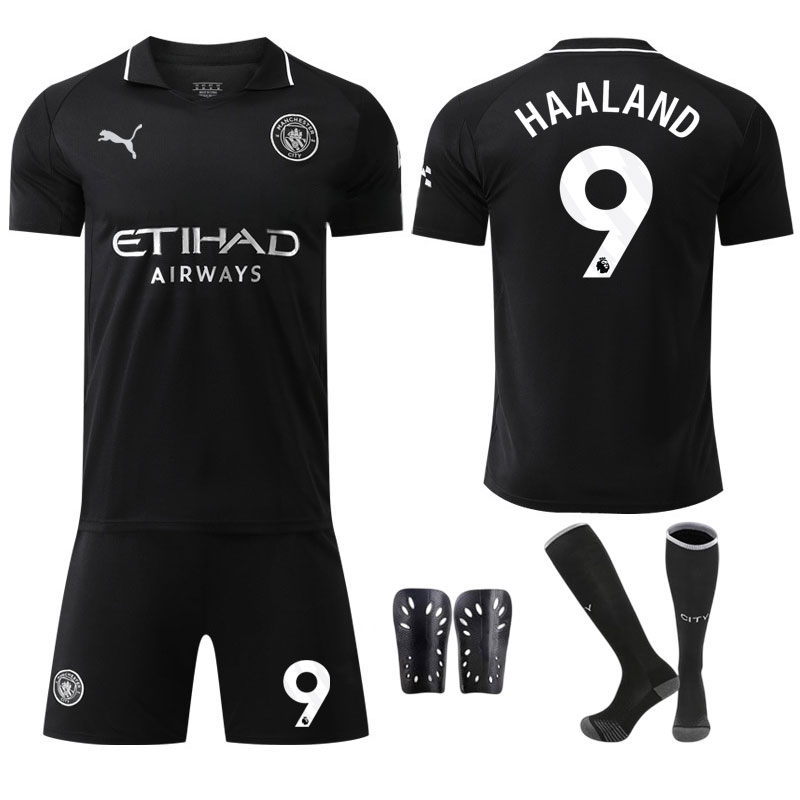 Haaland 9 Manchester City bortedrakt barn 2025/26 - drakt og shorts