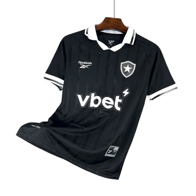 Herre Botafogo 2025/26 bortetrøye svart fotballdrakt med sponsor