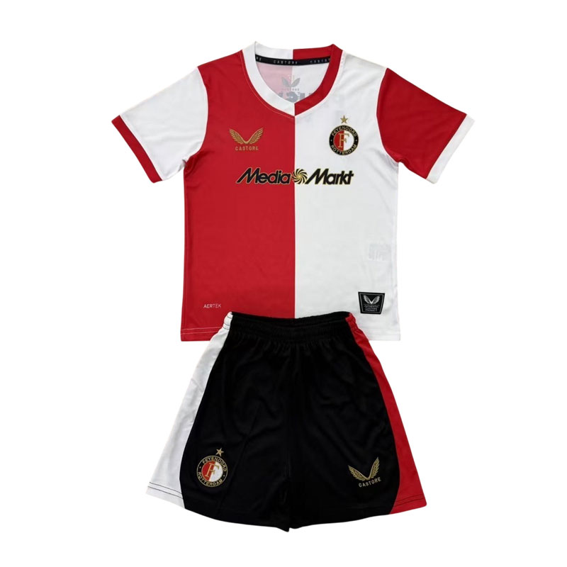 Kjøp Feyenoord hjemmedrakt 2025/26 barn fotballdrakt med shorts