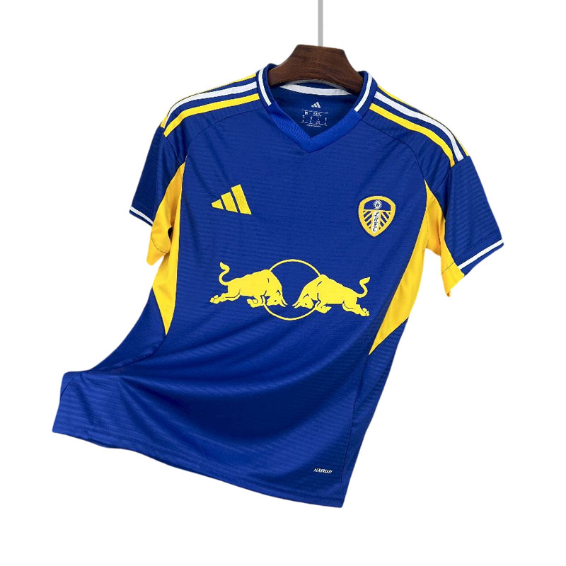 Leeds United bortedrakt 2025/26 herre - blå fotballdrakt