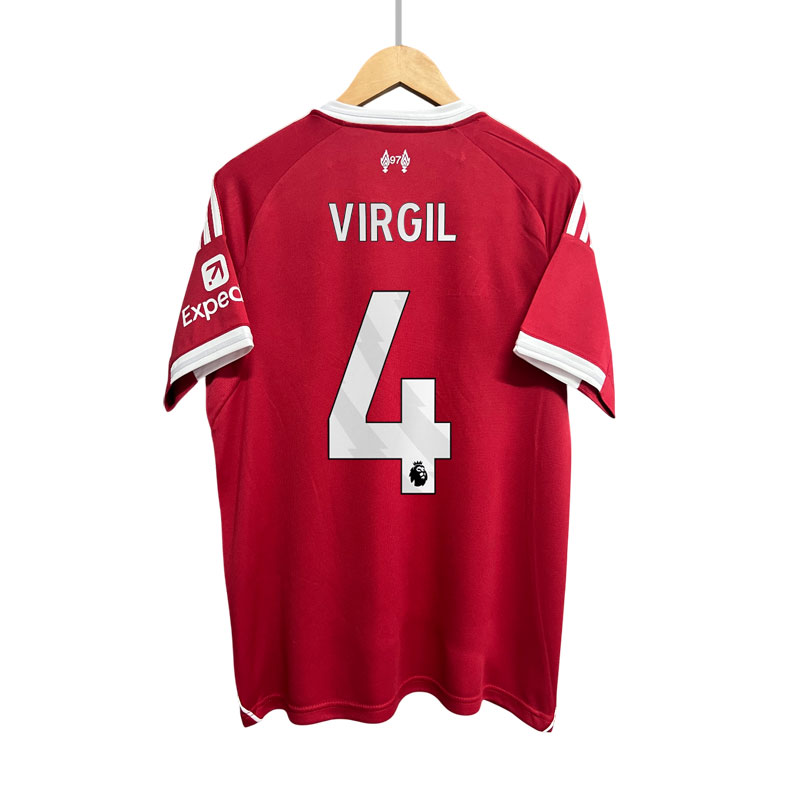 Liverpool hjemmedrakt 2025/26 fotballdrakt for menn med VIRGIL 4 på ryggen