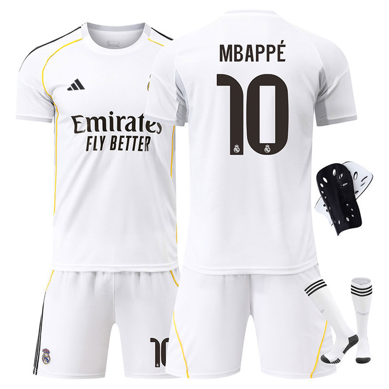 Mbappé 10 Real Madrid hjemmedrakt 2025/26 draktsett trøye og shorts