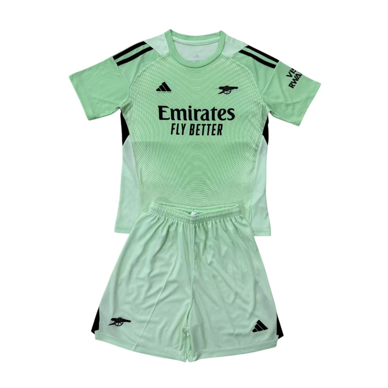 Arsenal keeperdrakt 2025/26 lysegrønn fotballdrakt med shorts