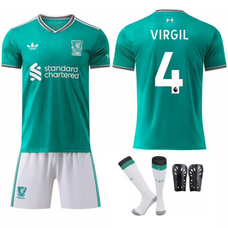 Komplett Liverpool tredje drakt 2025/26 barn - fotballdrakt med VIRGIL 4