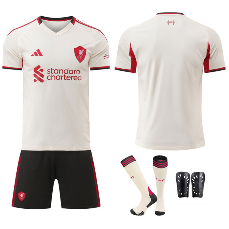 Liverpool FC bortedrakt 25/26 for barn - draktsett med shorts