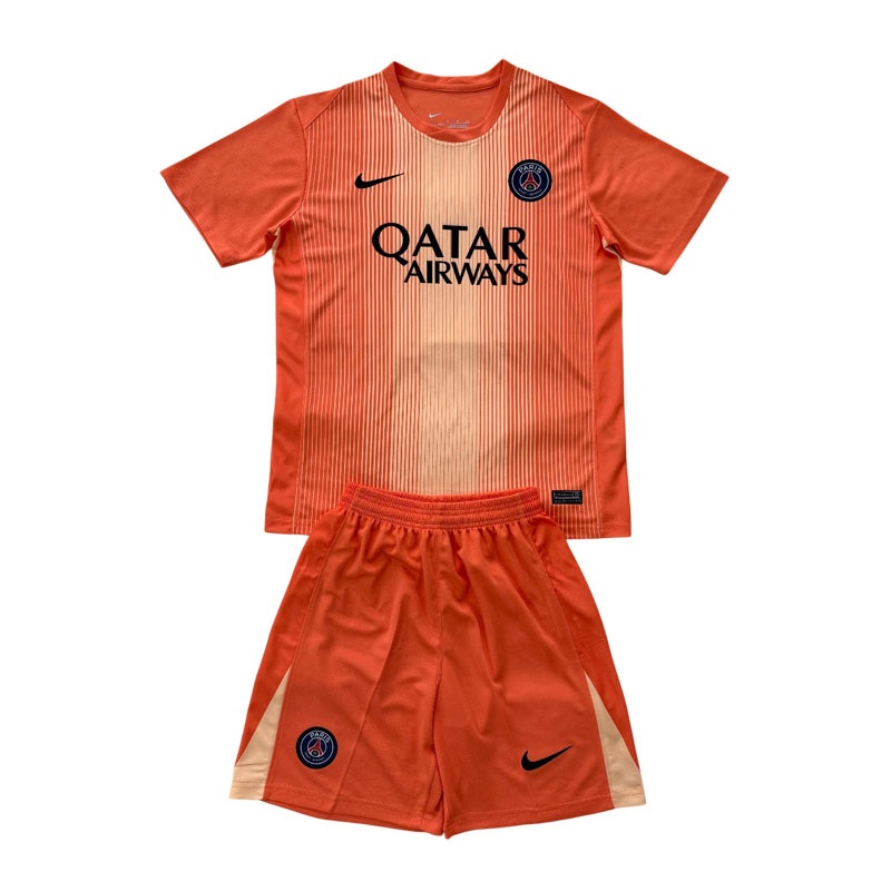 PSG keeperdrakt 2025/26 oransje fotballdrakt for barn og voksne