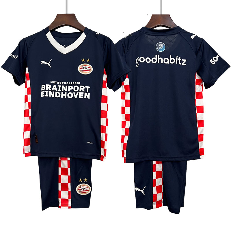 PSV Eindhoven bortedrakt 2025/26 barn fotballdrakt