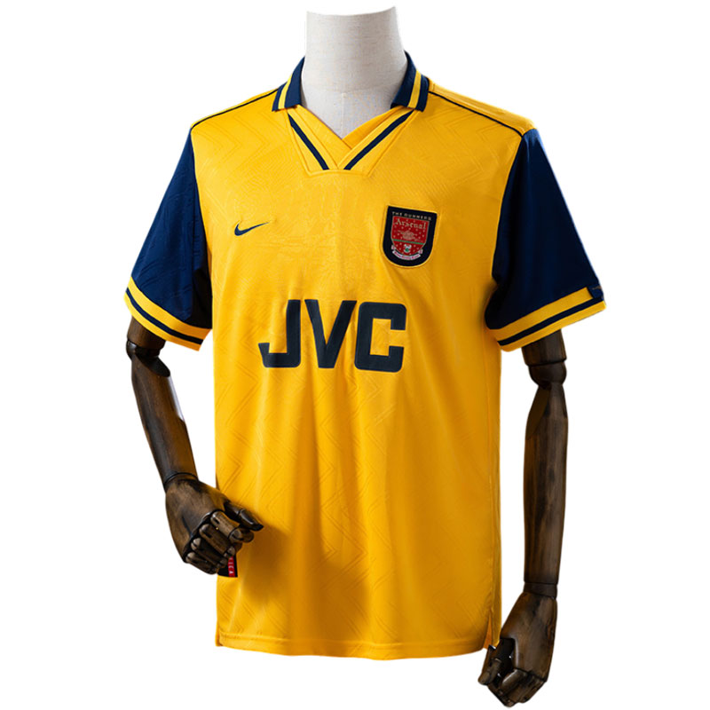 Arsenal 1996-97 away shirt - retro gul fotballdrakt til herre