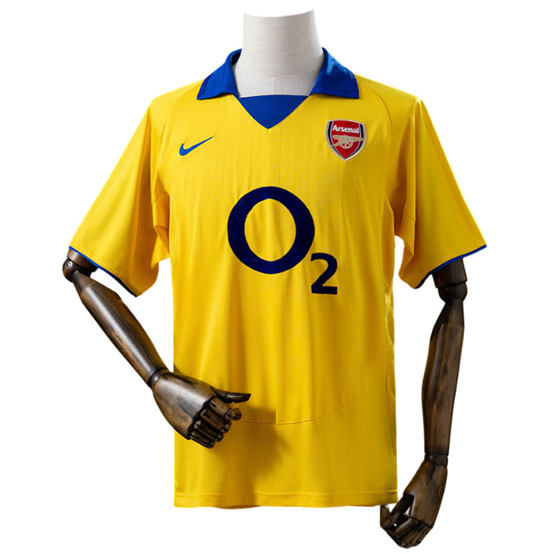 Arsenal 2003/04 retro bortedrakt - gul fotballdrakt for menn