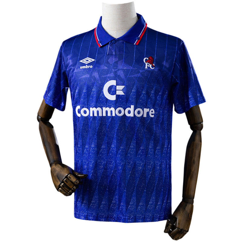 Chelsea 1989-91 blå retro drakt - hjemmedrakt for menn