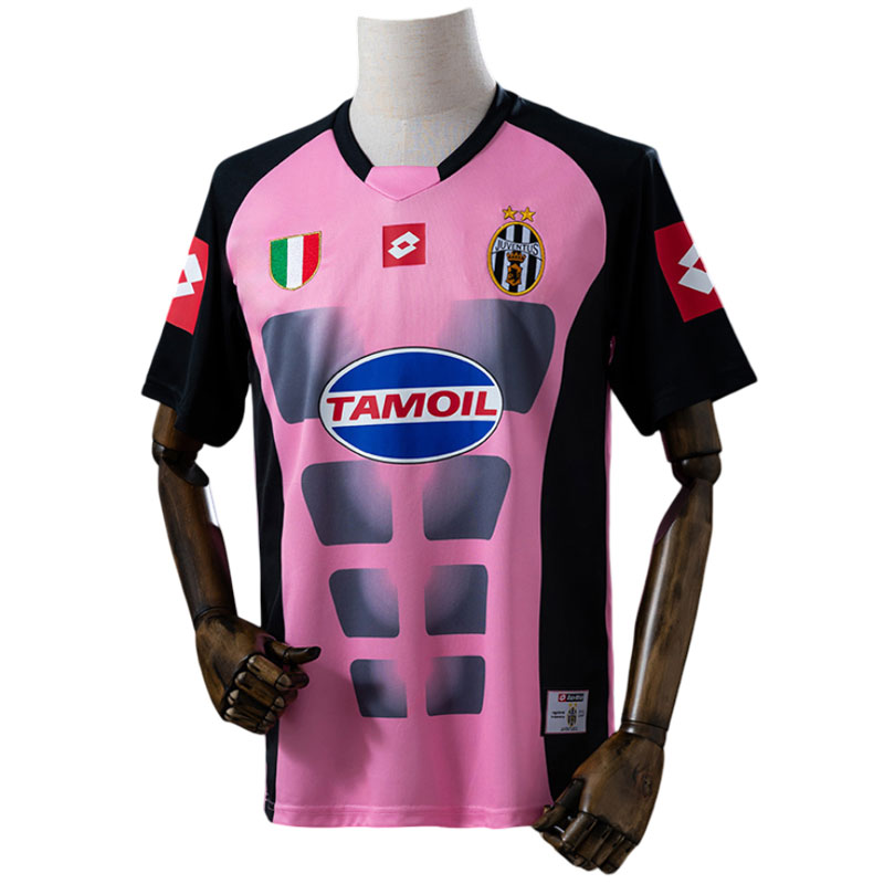 Juventus 2002/03 retro målmannstrøye - rosa herre fotballdrakt