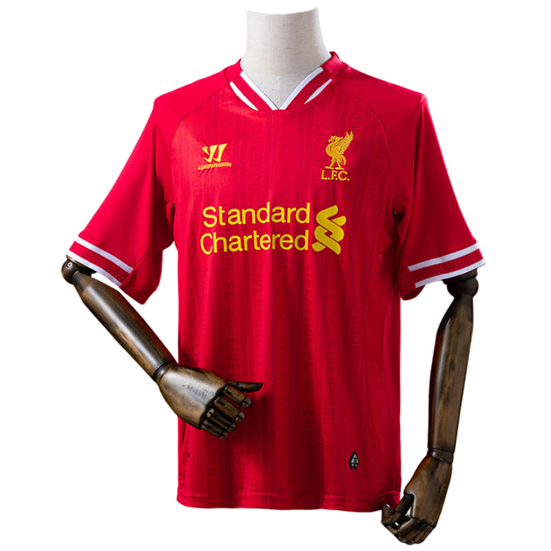 Liverpool 2013/14 retro hjemmetrøye for menn - klassisk rød fotballdrakt