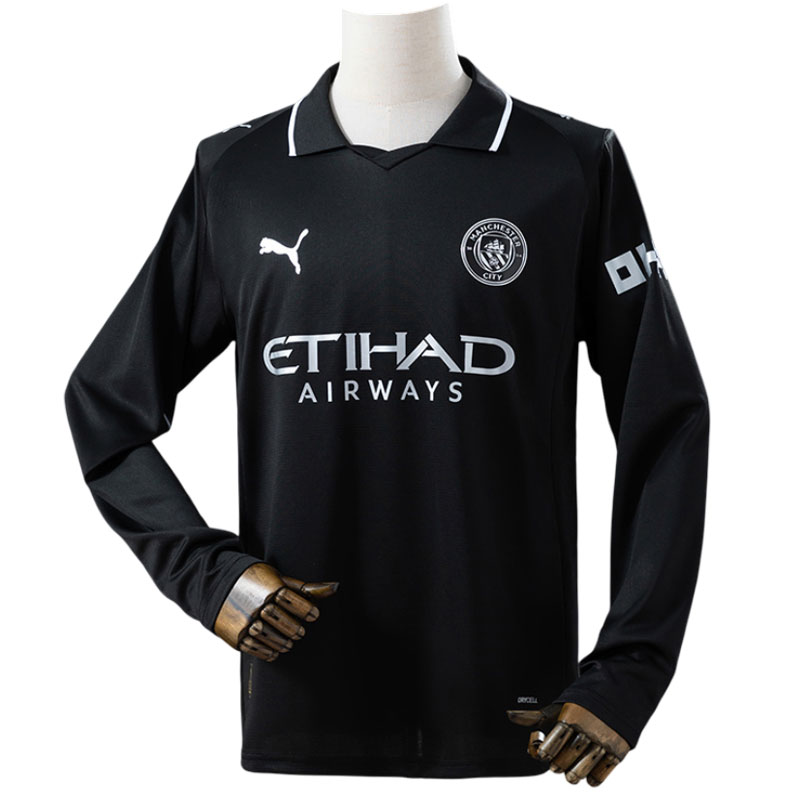 Manchester City svart bortedrakt 2025/26 langermet for menn
