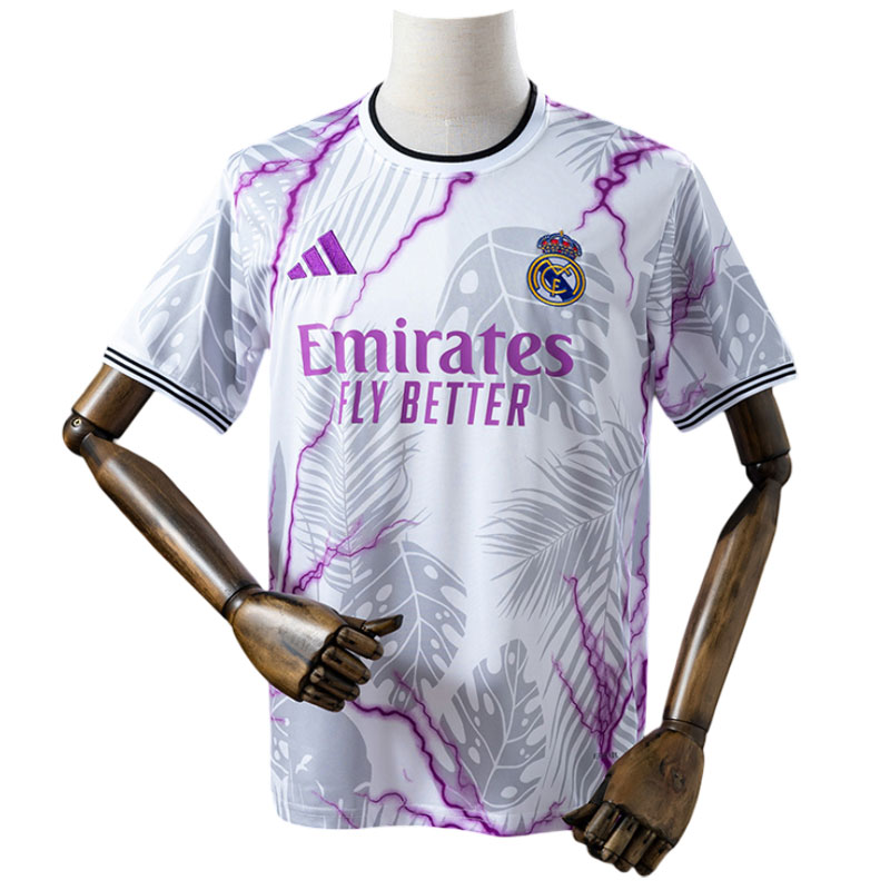 Real Madrid 2025/26 special edition fotballdrakt - hvit og lilla design for menn