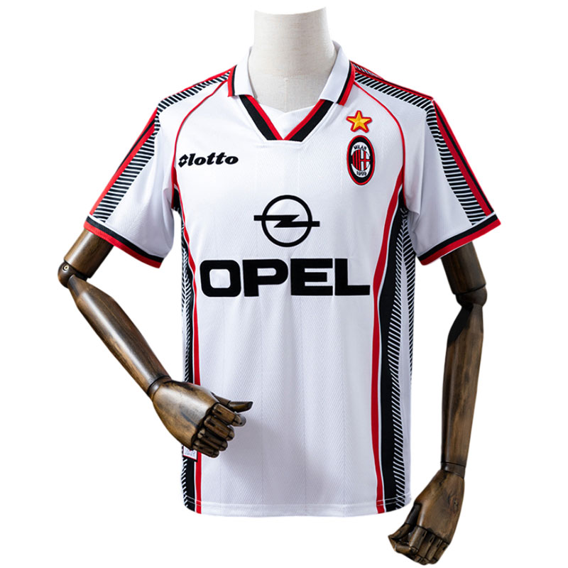 Retro AC Milan 1997/98 bortedrakt for menn