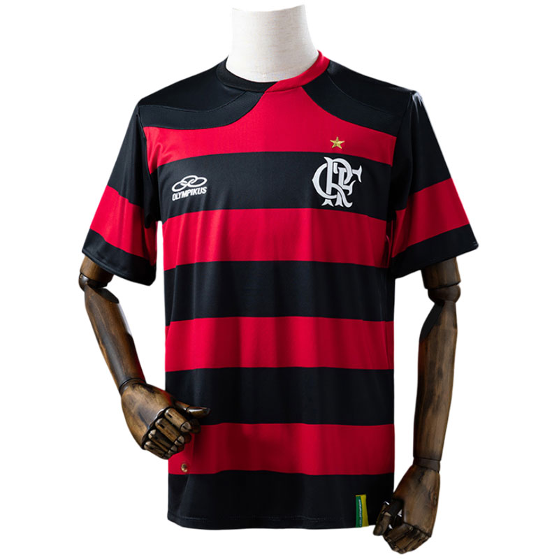 Retro Flamengo hjemmedrakt 2009 - rød og svart drakt for herre