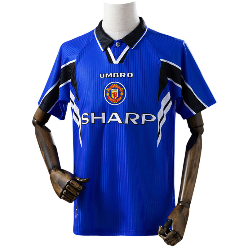Retro Manchester United blå tredjedrakt 1996-98