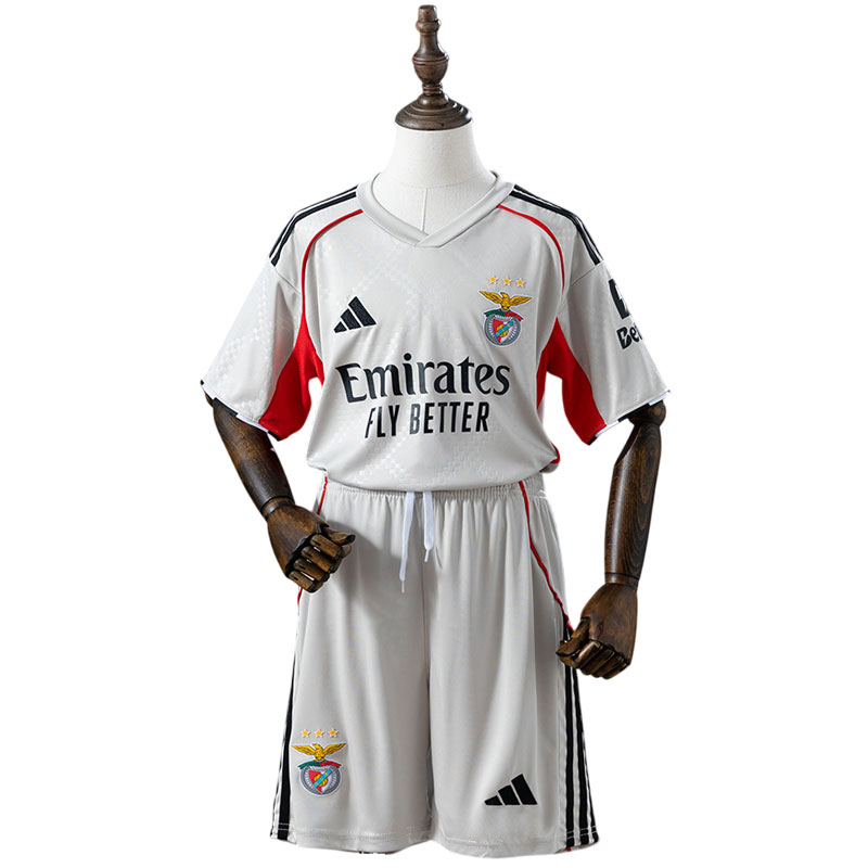 SL Benfica 2025/26 bortedrakt barn - fotballdrakt med trøye og shorts