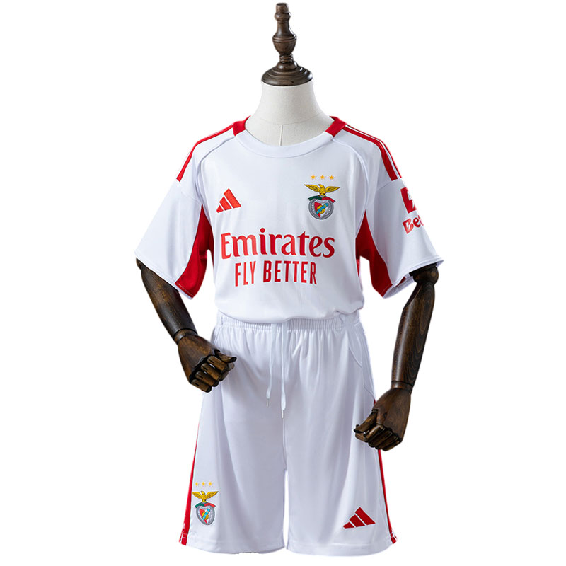 SL Benfica 2025/26 hvit tredjedrakt for barn