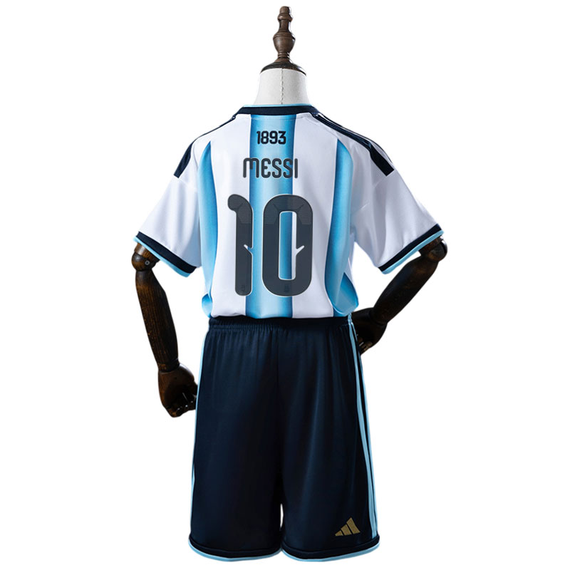Argentina 2026 VM fotballdrakt barn med MESSI 10 trykk - hjemmedrakt sett