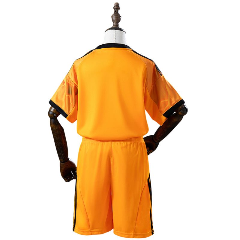 Barn AS Roma fotballdrakt 2025-26 oransje bortedrakt med shorts Barn AS Roma fotballdrakt 2025-26 oransje bortedrakt med shorts