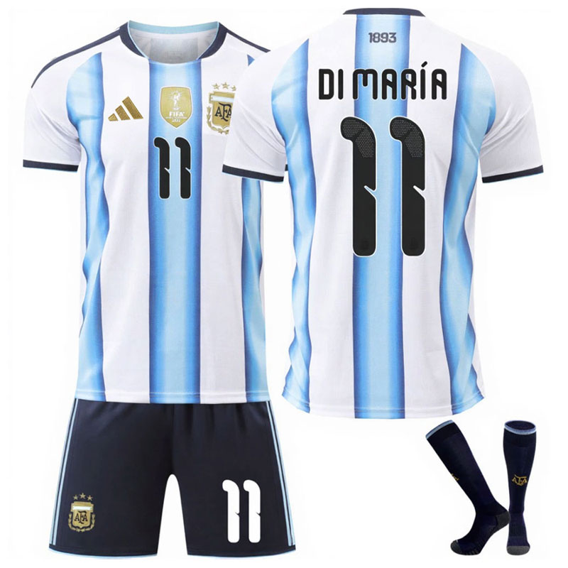 Argentina VM 2026 hjemmedrakt - Di María 11 fotballsett for barn og voksne