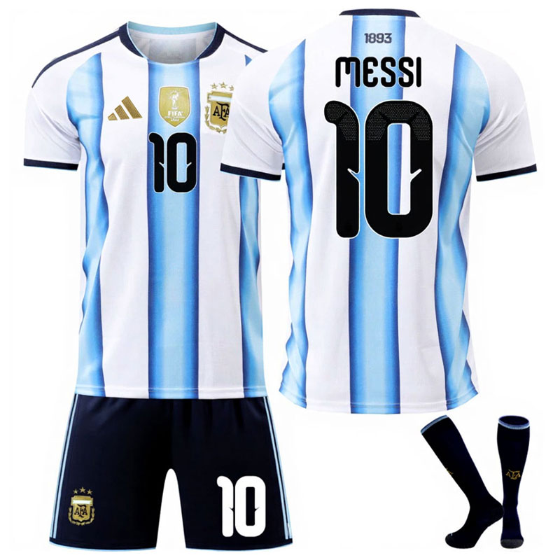 Argentina VM 2026 hjemmedrakt med Messi 10 – fotballdraktsett for voksne og barn