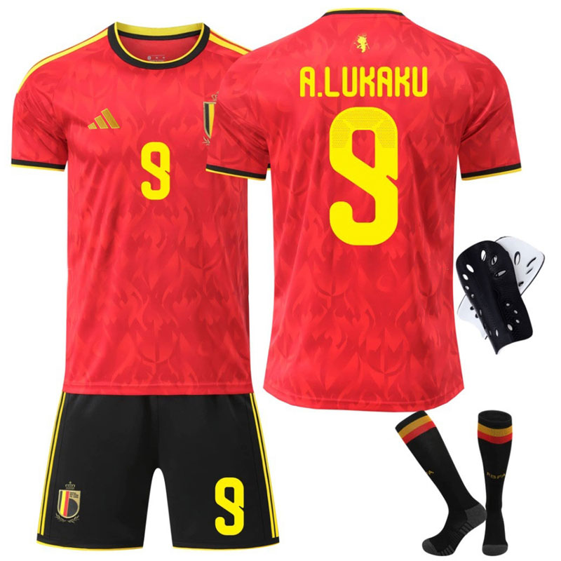 Belgia VM 2026 barn fotballdrakt - hjemmedrakt med R.Lukaku 9