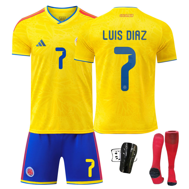 Colombia hjemmedrakt til VM 2026 - komplett fotballsett med Luis Díaz 7