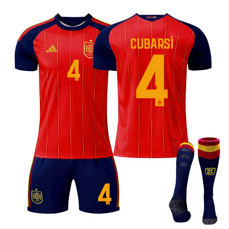 Cubarsí 4 Spania hjemmedrakt 2026 VM – Fotballdrakt for voksne og barn