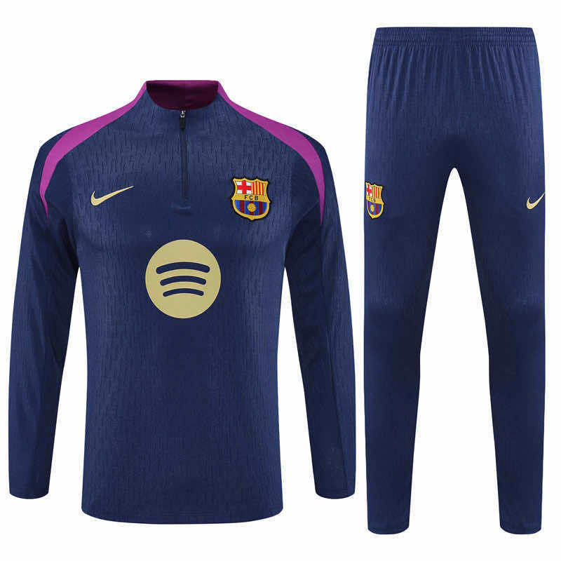 FC Barcelona 25/26 half-zip treningssett - navy jakke og bukser