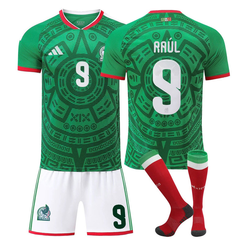 Fotballdrakt herre Mexico 2026 VM hjemmedrakt med Raúl 9 trykk