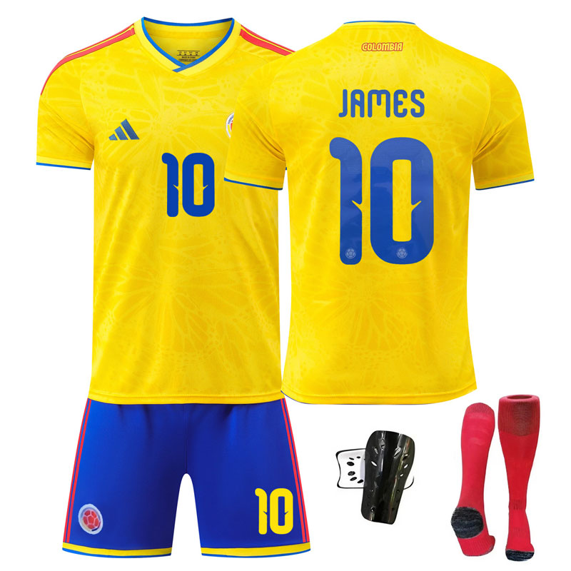 James 10 Colombia hjemmedrakt 2026 VM - fotballdrakt og shorts sett