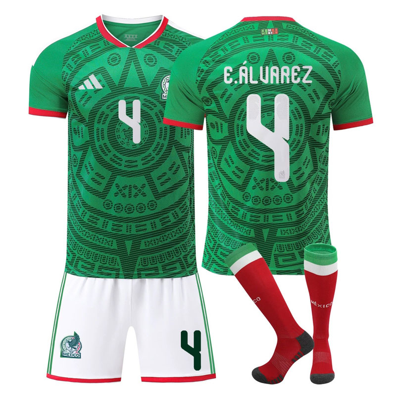 Mexico VM 2026 hjemmedrakt med E. Álvarez 4 - fotballdrakt og shorts