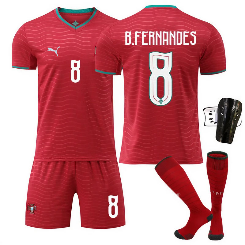 Portugal fotballdrakt VM 2026 hjemmedrakt – B.Fernandes 8 trykk